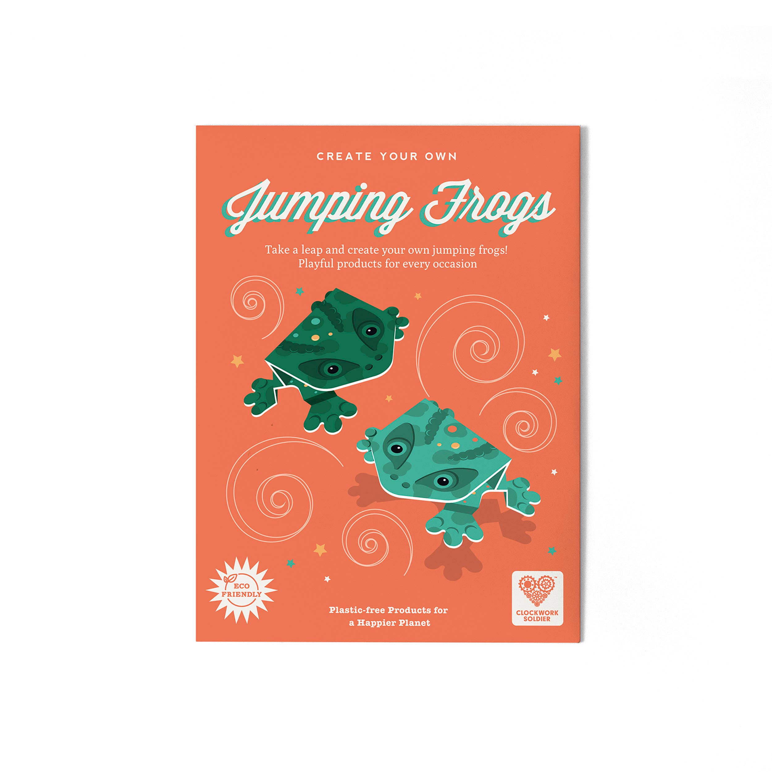 Kids Paper craft build your own jumping frogs. Clockwork Soldier.