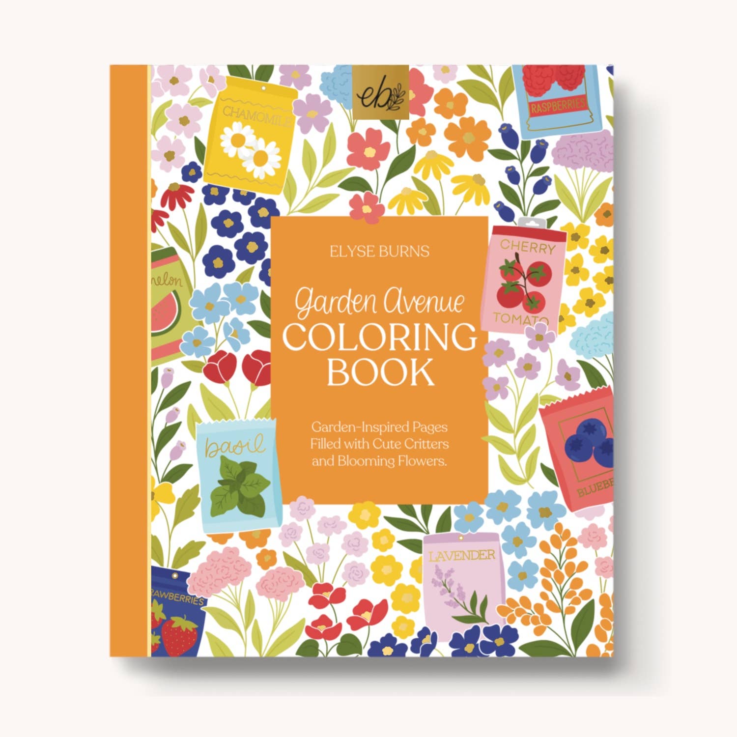 coloring book includes 40 original patterns hand-drawn by Elyse Breanne.