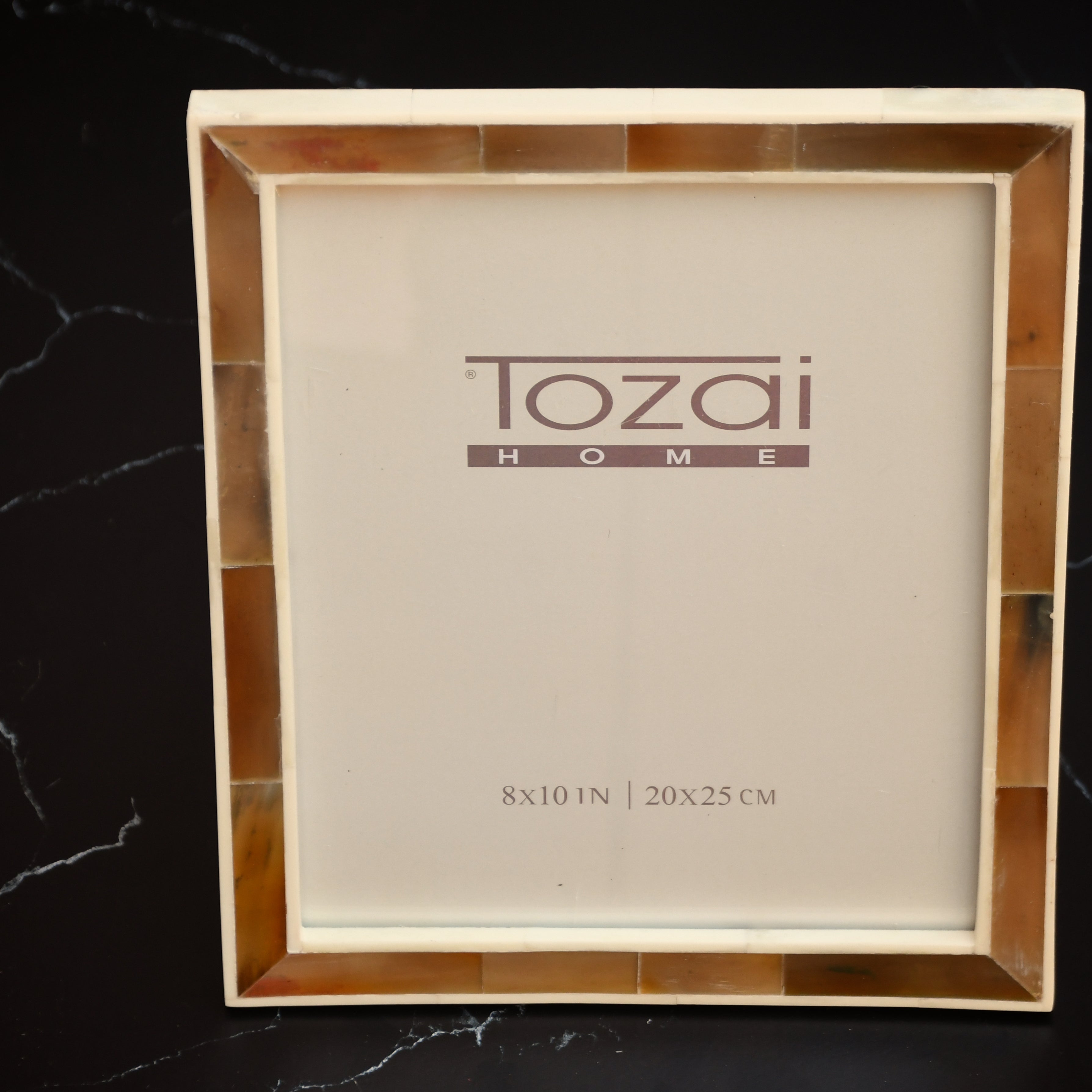 Faux Horn Photo Frame. 8 x 10 picture frame.