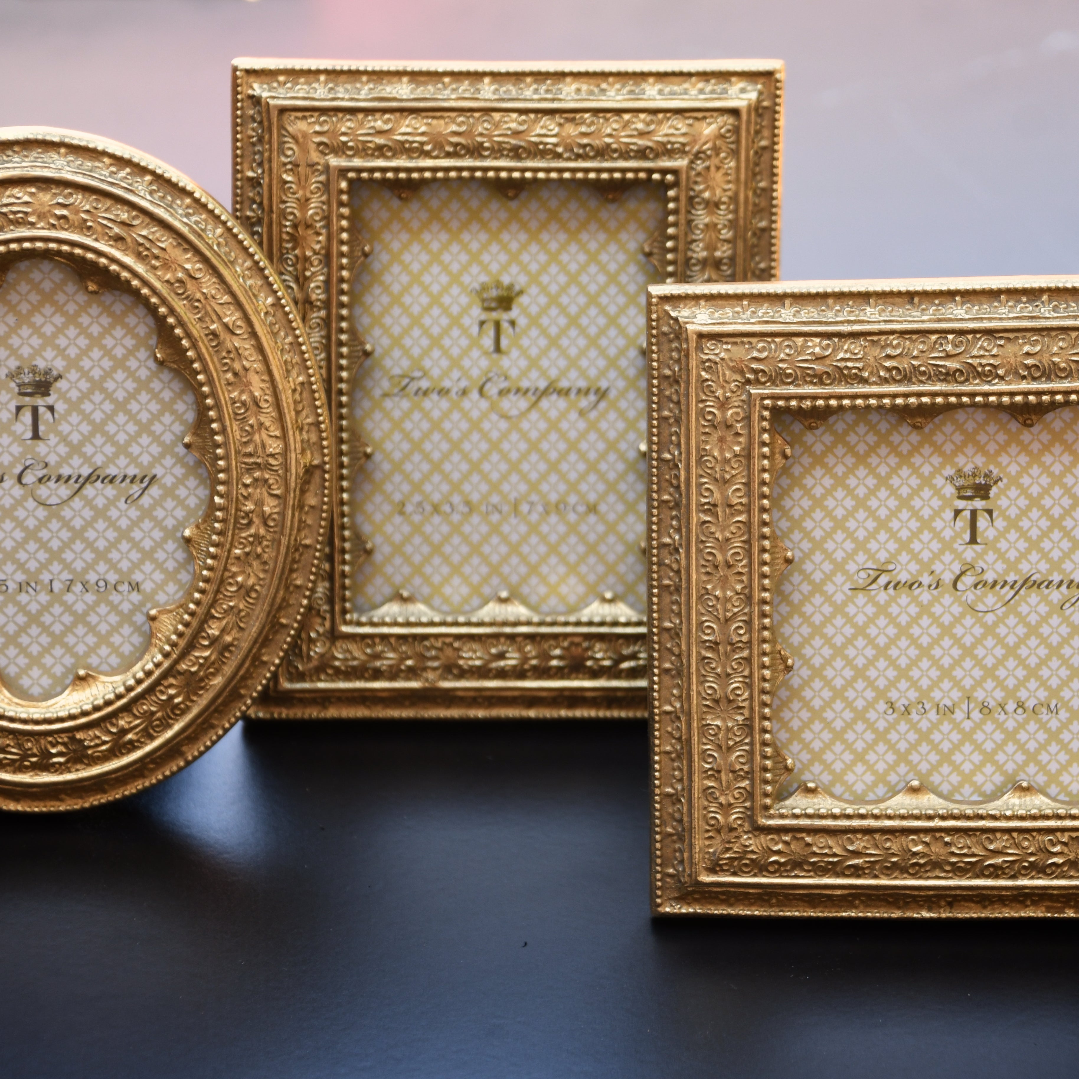 Assorted Ornate Gold Photo frames. Picture frames small.