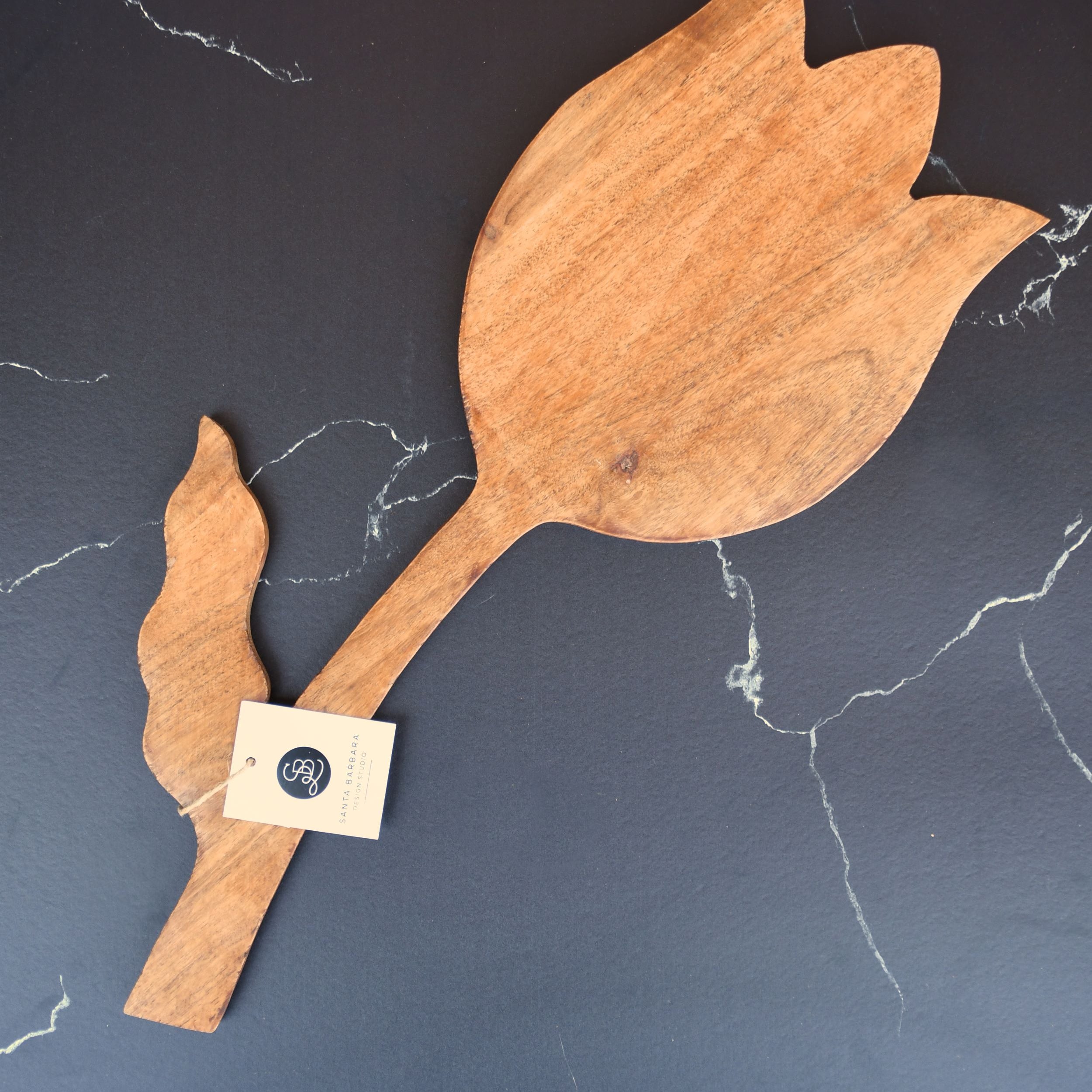 Small Tulip Charcuterie board wooden.