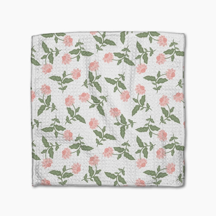 Floral patterned fabric on a white background