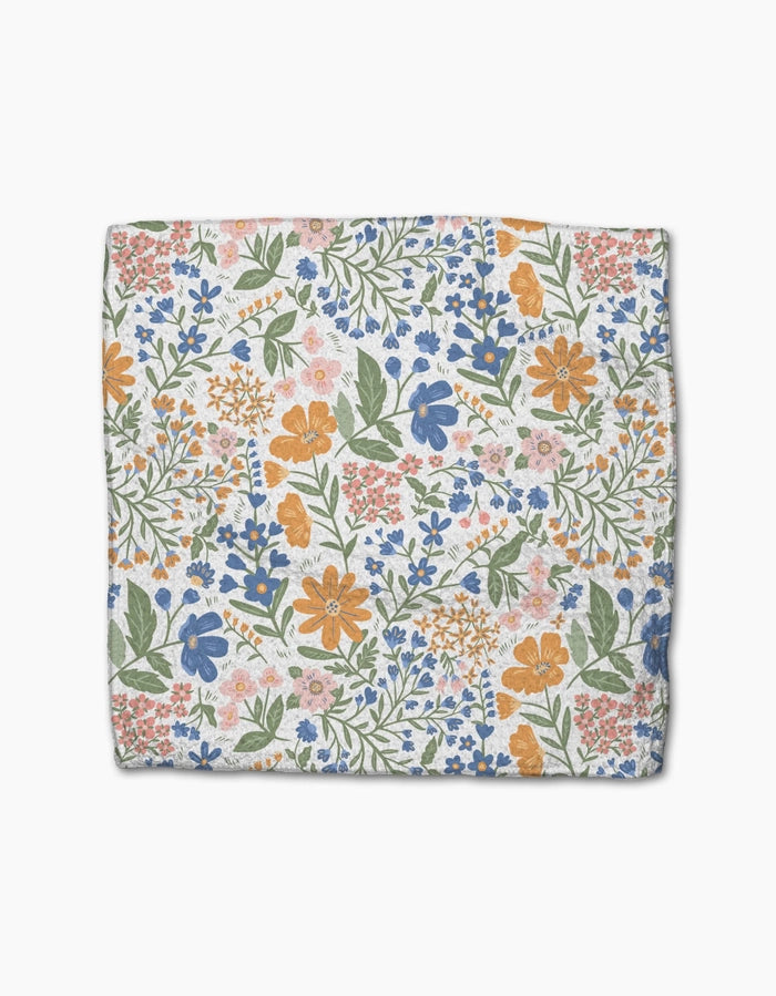 Floral patterned fabric on a white background