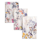 Flower and Bird design set of 3 hand towels. Dishtowels. 