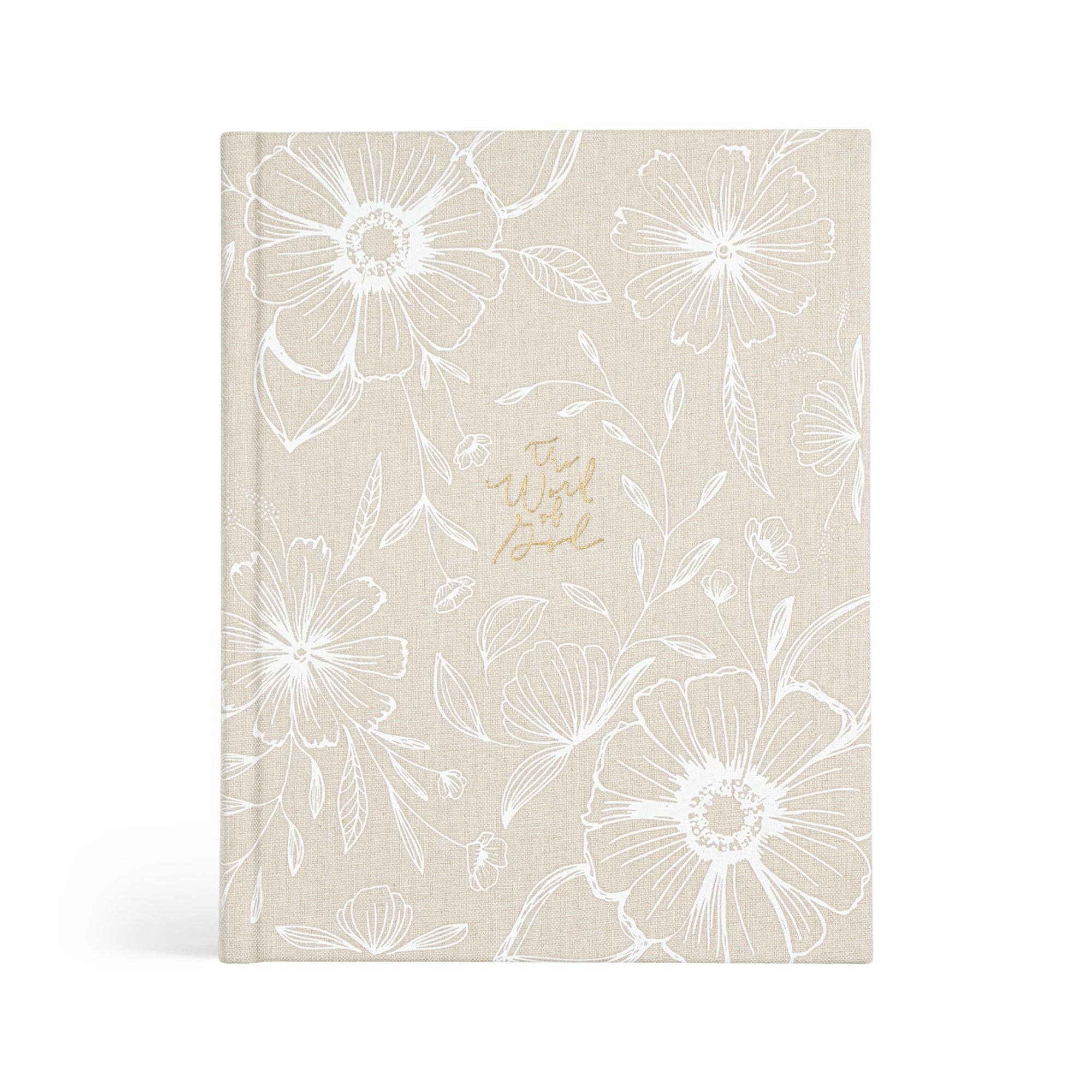 Beige floral note taking bible. 