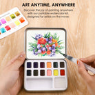 Grabie florals watercolor set. Portable. Pigmented watercolor.
