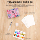 Grabie florals watercolor set. Portable. Pigmented watercolor.