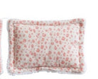 Floral-patterned fabric swatch on a white background