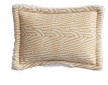 Textured rectangular sponge with a neutral color palette on a white background