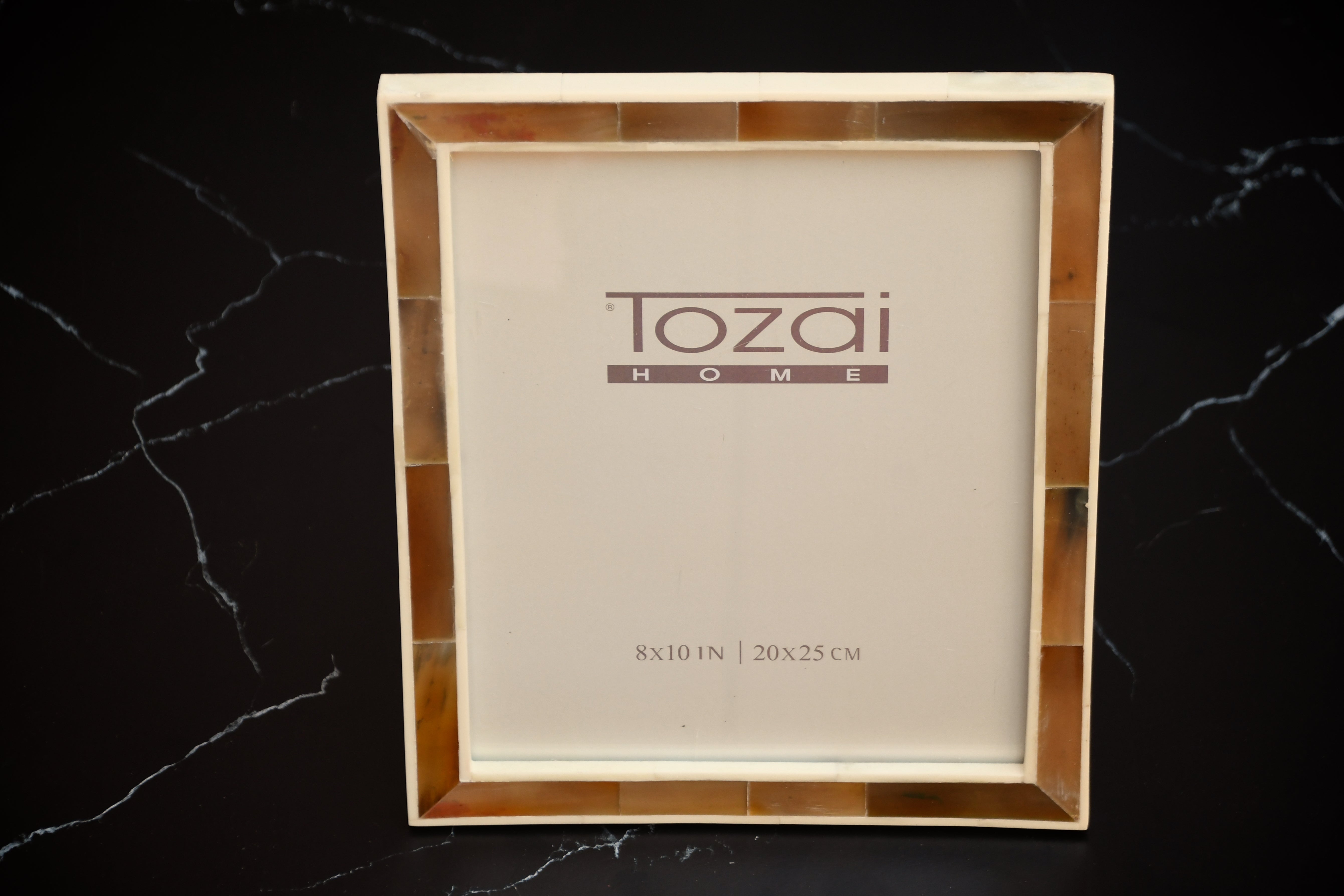 Faux Horn Photo Frame. 8 x 10 picture frame.