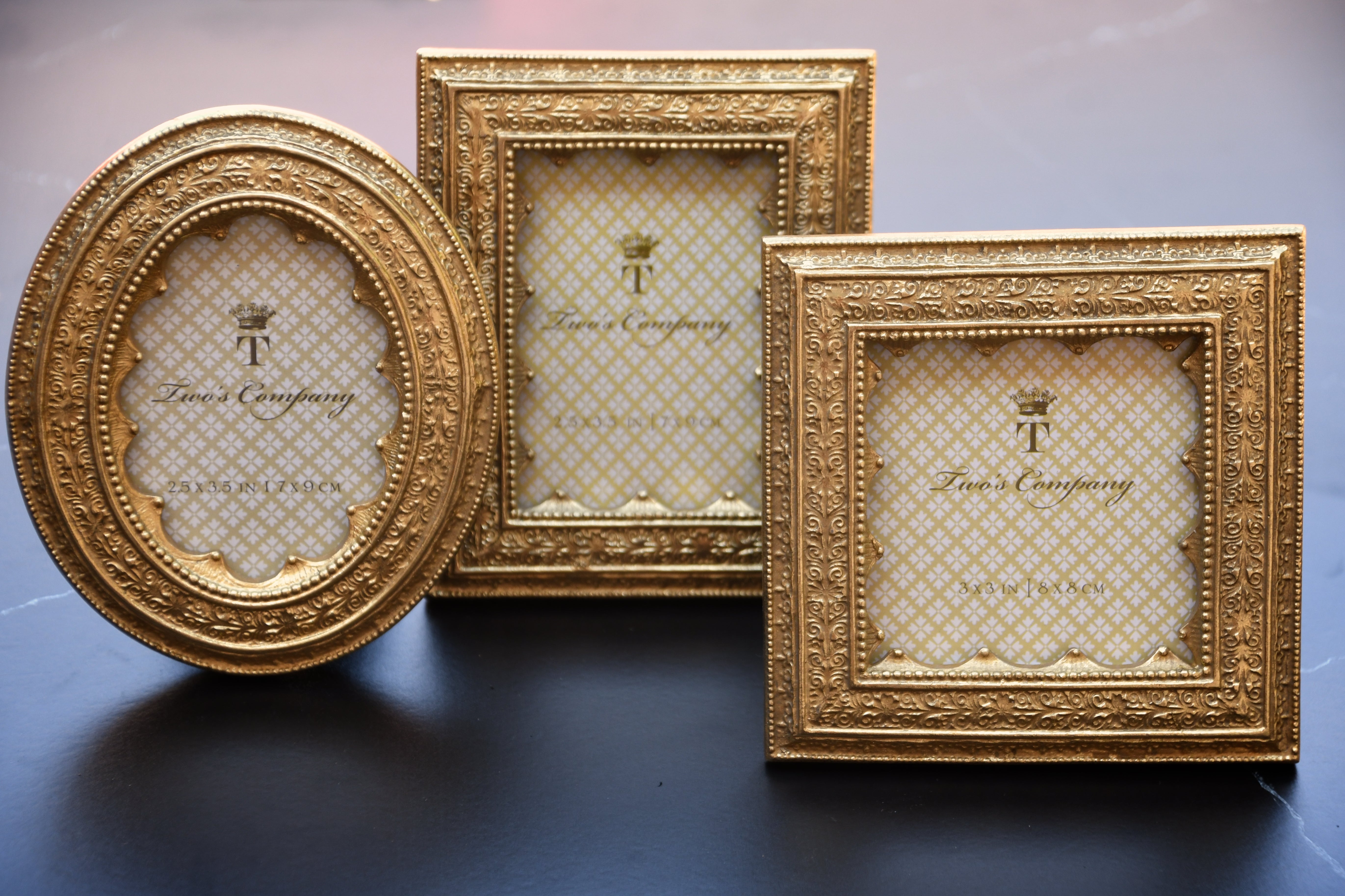 Assorted Ornate Gold Photo frames. Picture frames small.