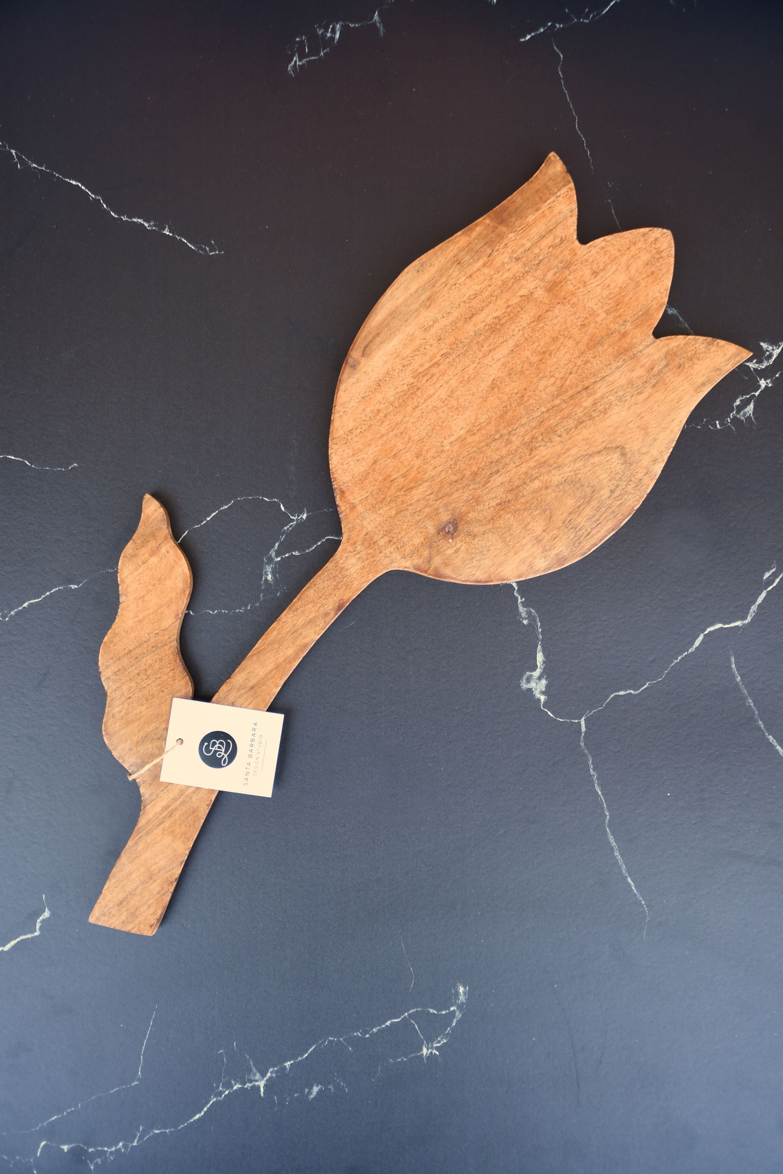 Small Tulip Charcuterie board wooden.