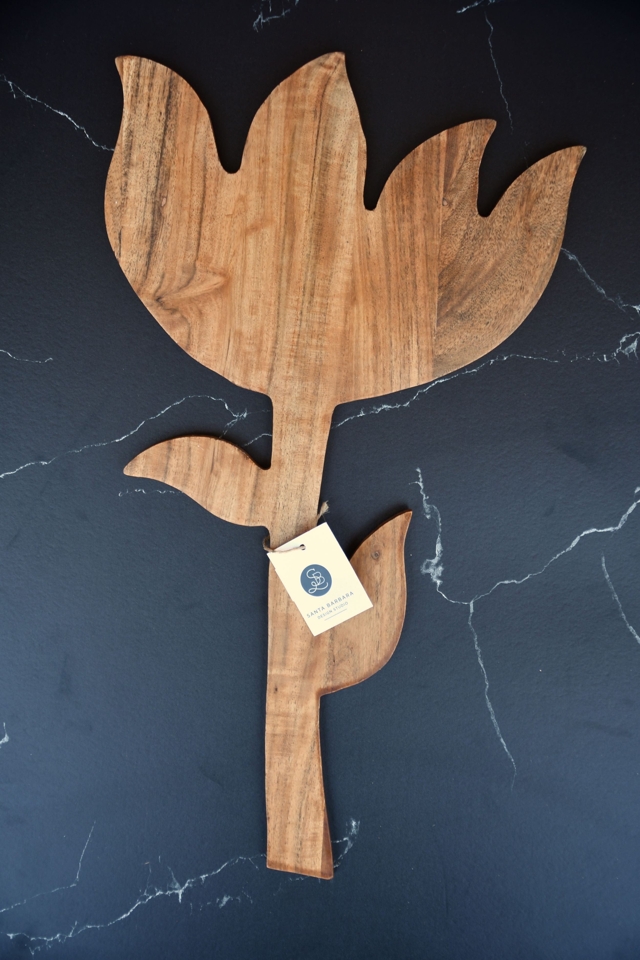 Wooden Bell flower charcuterie board.