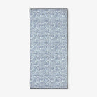 Rectangular towel with wavy pattern on a white background