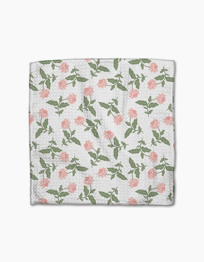 Floral patterned fabric on a white background