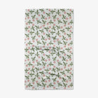 Floral patterned towel on a white background